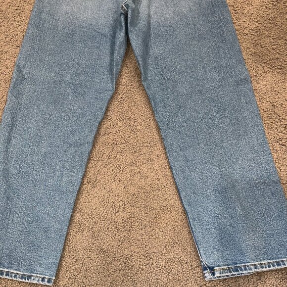 LEVI'S RIBCAGE STRAIGHT ANKLE Waist 32 L 27  Blue Denim Button Fly Jeans - EUC - Picture 7 of 13
